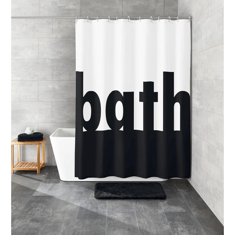Kleine Wolke Shower Curtain Polyester Black White 180 x 200