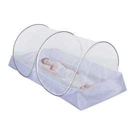 WRQIOO Mosquito Net Travel, Mosquito Net Travel Pop Up Single Bed, Mosquito Net Travel Without Hanging, Foldable Mosquito Net for Camping, Parks, Backyards, Fly Net with Side Zip