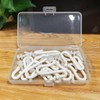 12 Pairs White Shower Curtain Hooks and Gliders Set for