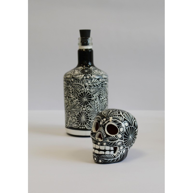 Tequila Decanter Set, Liquor Decanter with Shot Glasses and Mexican