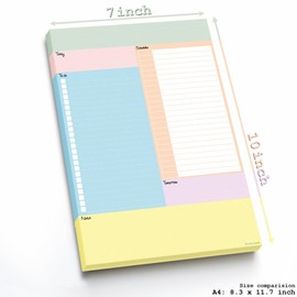 To Do Notepad Today Daily Work Planner Multi-Use Busy Day Meal Planning Note Time Baby Daily Log Habit Tracker Agenda 2024 Business Work Journal Office Desk Accessories Appointment Book Checklist Goal Setting Focus ADHD Tools Notebook Busy Checklist Desk