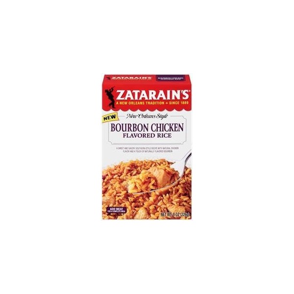 Zatarain's Bourbon Chicken Flavored Rice 8 oz ( 3 Pack)