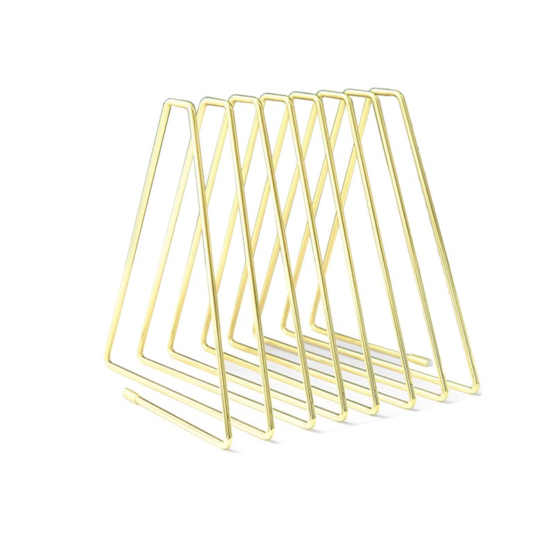Forlush Metal Triangle Bookcase, Magazine Holder, Document Folder Stand, Suitable