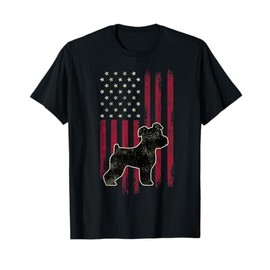 Miniature Schnauzer Dog Lovers American Flag 4th Of July T-Shirt for Women Kids Men