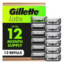 GilletteLabs Shaving Razor Blade Refills for Men, 12 Count