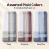 Men's Cotton Plaid Handkerchiefs 6-Pack – 17-Inch Soft Pocket Square