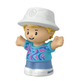 Little People Fisher-Price Figure for Toddler Dollhouse Playset - HXC03 - Little Boy Eddie Figure Wearing a White Bucket Hat - Ready for Day at Beach or Park