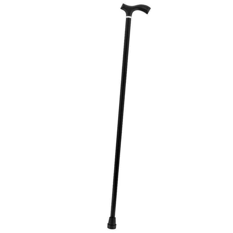 Royal RC Canes Sleek Black Walking Cane with Silver Collar