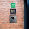 Signs ByLITA Square No Negativity Allowed Here Sign(Navy Blue/Gold) -