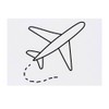 'Travel Airplane' Temporary Tattoo - Water Resistant, Skin-Safe, Non-Toxic Transfer
