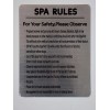 BUILDINGSIGNS SPA Rules Sign (Silver, Rust Free Aluminium 8X12)-REF24-10