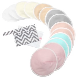 Stilleinlagen waschbar [7 Paar/14 Stück] – Nursing Pads wiederverwendbar mit Waschbeutel & Tragetasche – Hochsaugfähige Stilleinlagen für stillende Mütter – Ökologisch und hautfreundlich