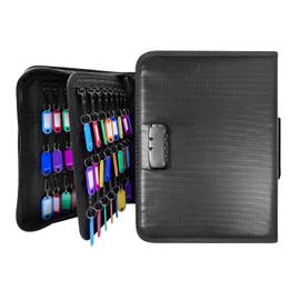 150 Position Key Organizer with Combination Lock, Waterproof Fireproof Zippered Key Case, Key Holder Box for Rental Management Real Estate Sales Hotel Executives