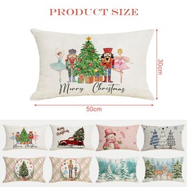 Oneshlee Christmas Cushion Cover 30 x 50 cm, Christmas Cushion Cover Christmas Decoration Indoor, Cushion Covers Christmas, Christmas Decoration Cushion Cover, Winter Decorative Cushion Cover,