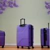 espidoo 3-Piece Hardshell Luggage Set: Purple ABS Spinner Suitcase with