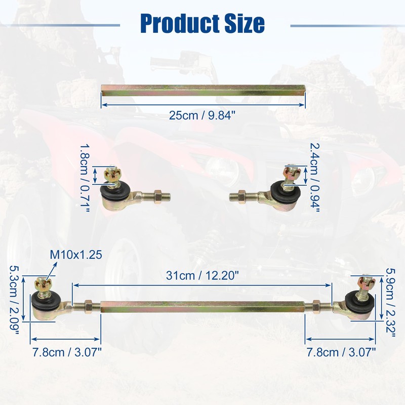 QUARKZMAN Steering Tie Rod Ball Joint Tie Rod Assembly for