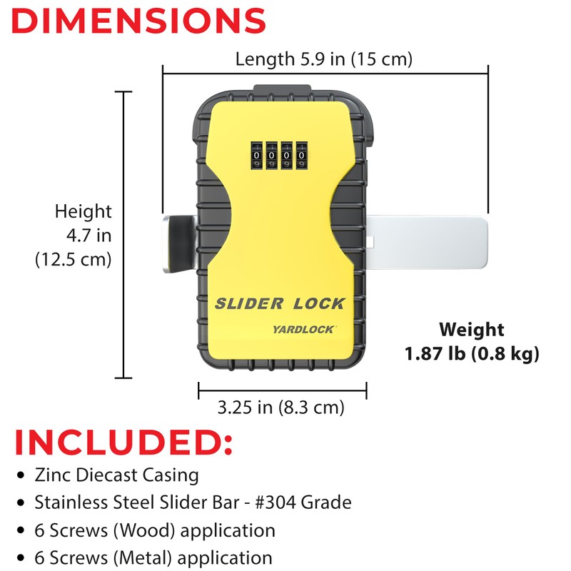Keyless Garage Door Slider Lock – Secure Garage Door Deadlock