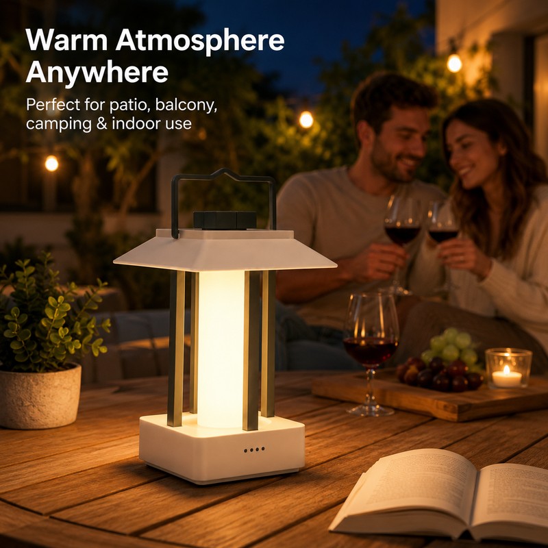 Solar Camping Lantern for Outdoor Lighting – USB Rechargeable Waterproof
