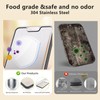 FIRE HIVE Kitchen Stainless Steel Cutting Board,Double-Sided Multi-Functional Cutting Boards,Large