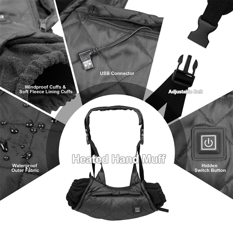 Hand Warmer Pouch 3 Levels Adjustment Waterproof Smart Heating Cloth