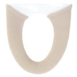 OKA Floria Washed Heated Toilet Seat Cover, Beige (Made in Japan, Washable, Antibacterial, Deodorizing, Hot Water Wash)