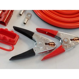 PolePalUSA 32ft DIY Winch Jump Booster Permanent (or Non perm) Quick Connect Trailer 1ga - Red