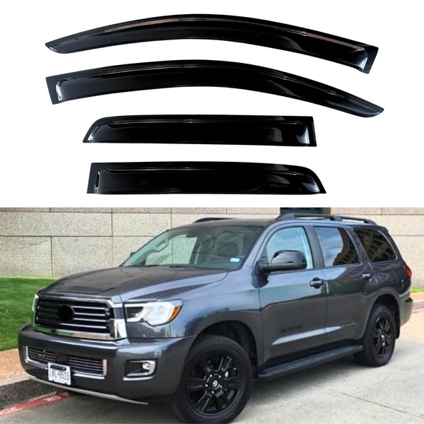 KPY KPY Window Visor Compatible with Toyota Sequoia 2008-2022, 4PC