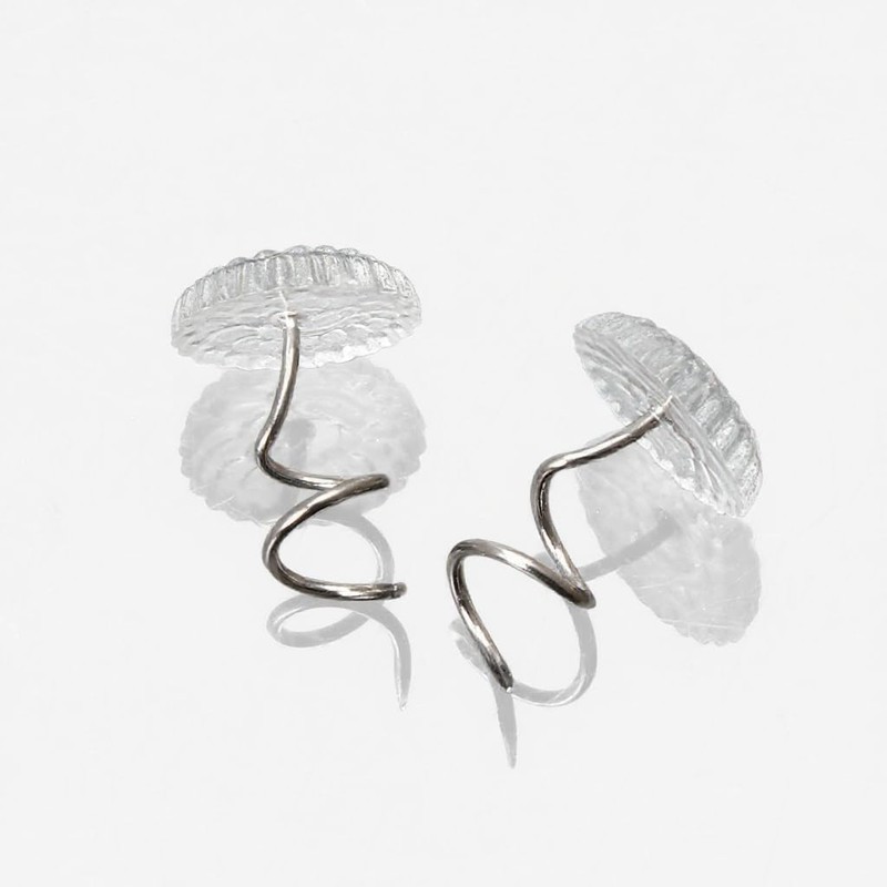 50 PCS Upholstery Pins Clear Heads Twist Pins Transparent Plastic