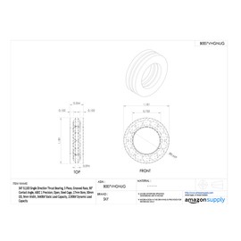 SKF 51103 Single Direction Thrust Bearing, 3 Piece, Grooved Race, 90° Contact Angle, ABEC 1 Precision, Open, Steel Cage, 17mm Bore, 30mm OD, 9mm Width, 3440lbf Static Load Capacity, 2190lbf Dynamic Load Capacity
