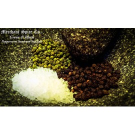 Green & Black Blend from the Peppercorn Seasoned Sea Salt Collection by Merchant Spice Co.
