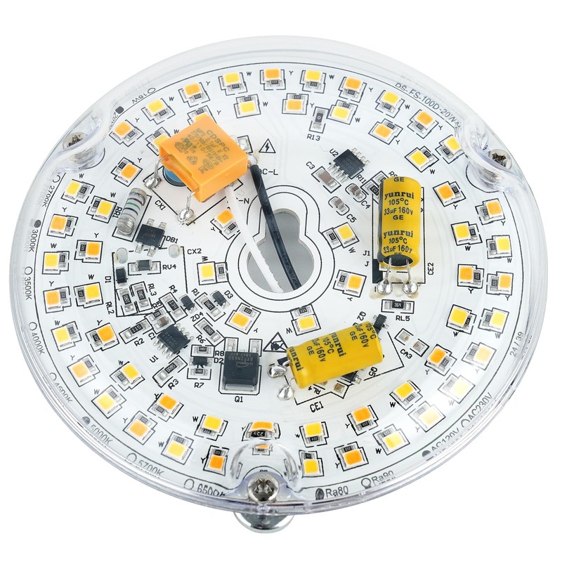 HAOLEDI 4" 20W LED Ceiling Fan Light Retrofit Kit, Ceiling