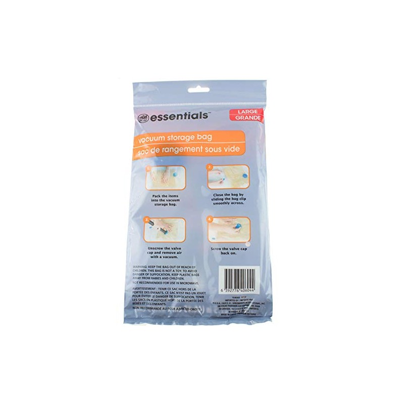 3 NEW ESSENTIALS Large VACUUM STORAGE BAG SPACE SAVER 17.5
