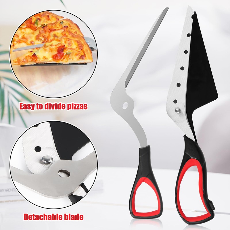 Pizza Scissors, Rustproof Pizza Scissors, Food Grade Scissors with Soft