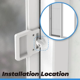 Replacement Andersen Screen Door Latch Compatible with Andersen Screen Door Lock, Fits for Anderson Sliding Door Latch, Andersen French Wood Hinged Screen Doors, Patio Door - White