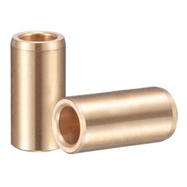 sourcing map Sleeve Bearings 8mm Bore 12mm OD 25mm Length Cast Brass Self-Lubricating Bushing 2pcs
