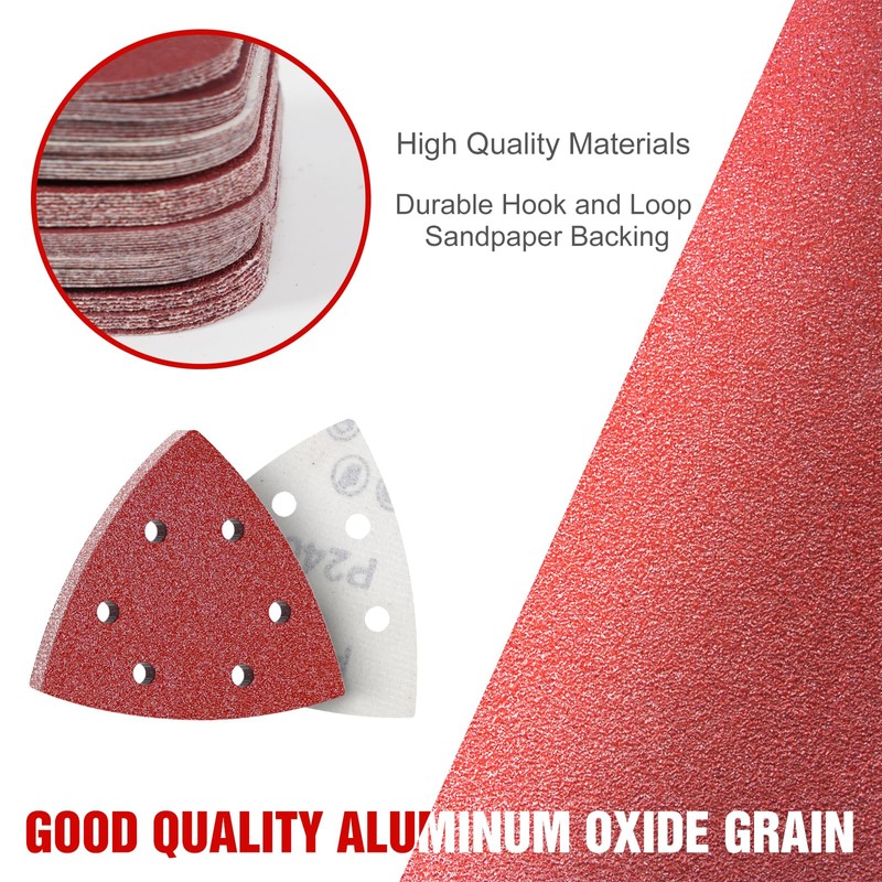 KONGMING 120 PCS Mouse Sander Pads Grit 60 Sanding Pads