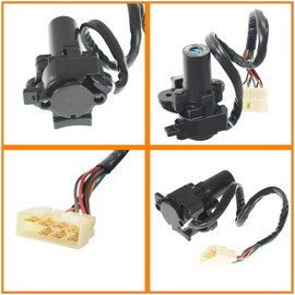 GENRICS Motorcycle Ignition Switch Fuel Gas Cap Seat Lock Keys Set Replacement for 250R EX250J 300 EX300A EX300B 2008-2015