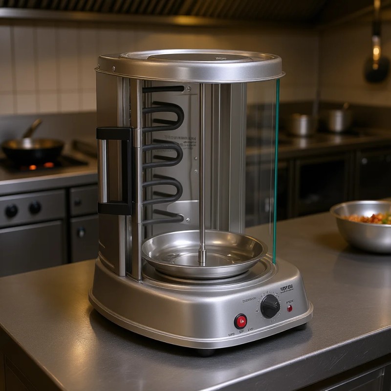 Commercial Stainless Steel Vertical Rotisserie Grill 1000-3000W Electric Doner Shawarma
