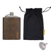 SILVERANT Titanium Flask Canteen, 220ml Pocket Flask Camping Hip Flask