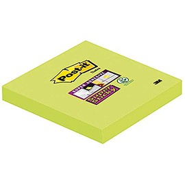 Post-it SuperSticky 654-6SA - Bloc de notas adhesivas (76 x 76 mm), color verde