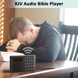 Lamborsafe KJV Audio Bible Player for Seniors/Blinds, Electronic Audio Bible King James Version, Listen to New & Old Testament Anytime Anywhere - Durable and Lightweight