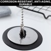 Universal bath plug with Stainless Steel Chain, bath plug replacement,