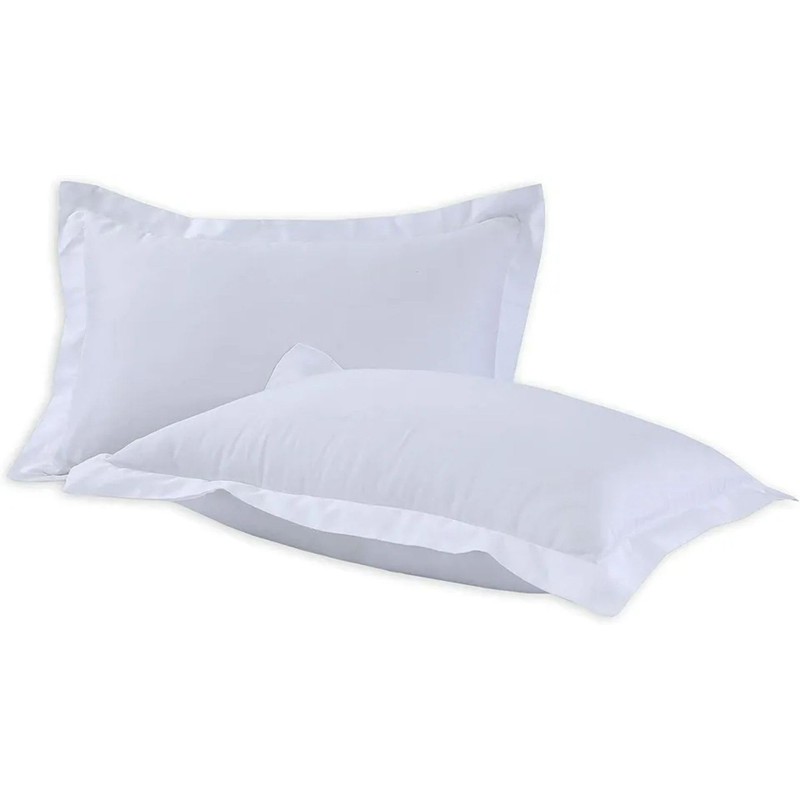 100% Egyptian Cotton Pillowcase Pair 400 Thread Count White Oxford