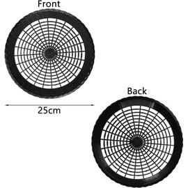 Young Wolf 24 Heavy Duty Plastic Woven Paper Plate Holders for Kitchen Outdoor Picnic Black