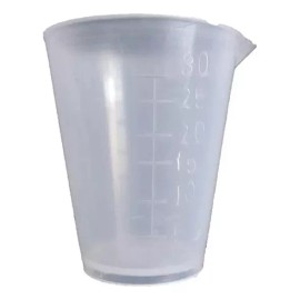 CUP Par De Vasos Dosificadores Graduados 30ml Plástico Color Transparente