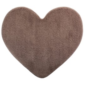 Brandsseller Heart Bath Mat, 70 x 80 cm, Taupe