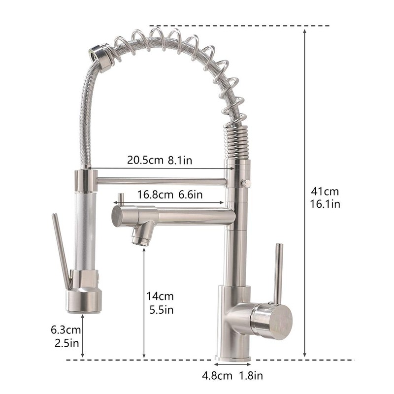 AIMADI Contemporary Kitchen Sink Faucet,Single Handle Stainless Steel Kitchen Faucets