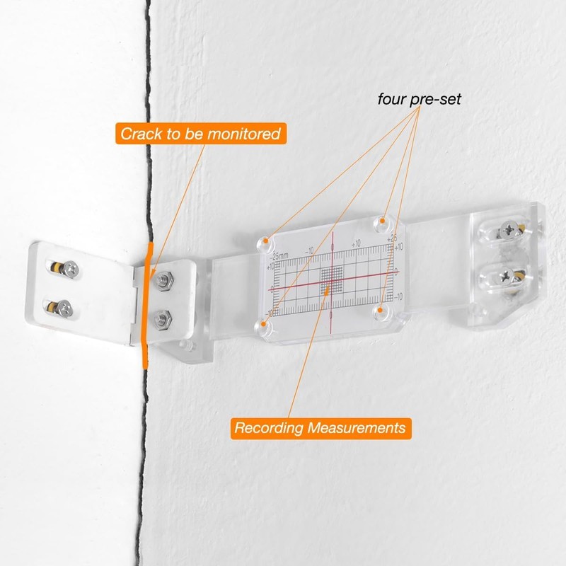 Mountlaser Plus Corner Tell Tale Crack Monitor, Concrete Crack Monitoring