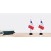 France French Deluxe Desk Flag Set, Small Mini Miniature France