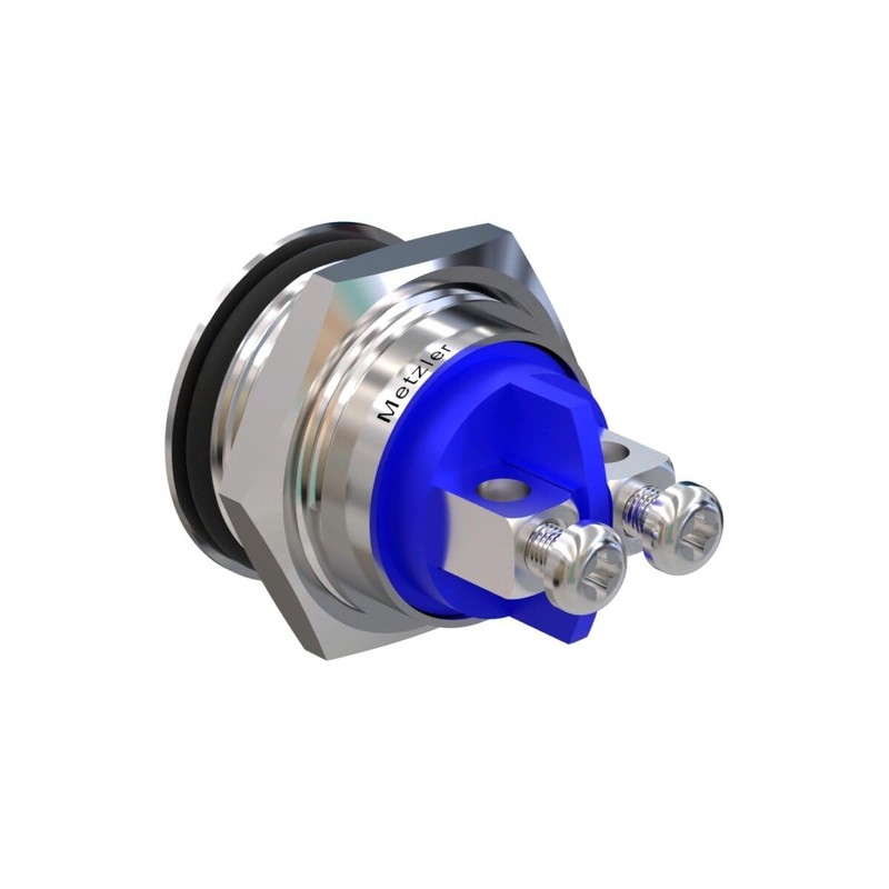 Metzler Push Button 16 mm Stainless Steel with Screw Contacts